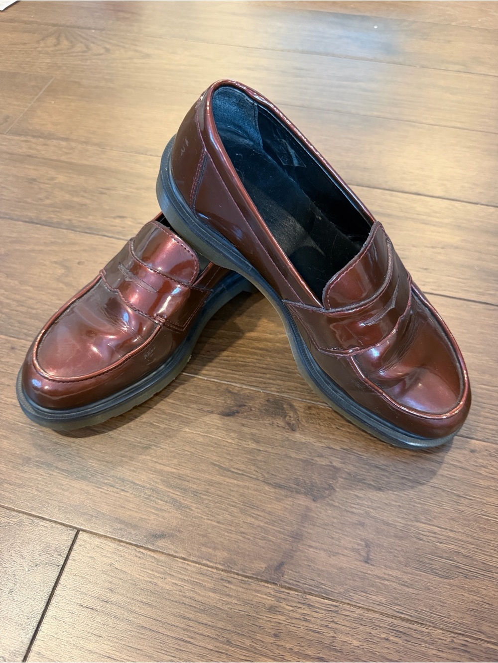 Dr. Martens Penny Loafer in Burgundy Red - Size 8 - C61-098